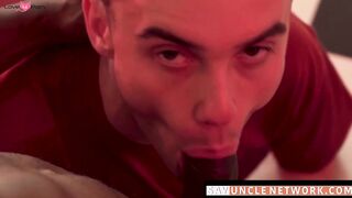 SayUncleNetwork.com - Ripped jock Liam Cyber rims and sucks pale stud Joe Ex's eager