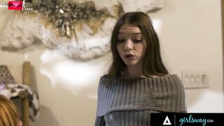 GIRLSWAY  Insatiable Ginger milf Lauren Phillips Ignites Passion into Virgin Step-Daughter Myra Moans