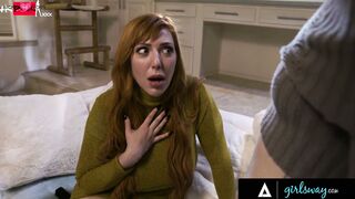 GIRLSWAY  Insatiable Ginger milf Lauren Phillips Ignites Passion into Virgin Step-Daughter Myra Moans