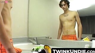 TwinkUndie.com - Hung butt buddy's undies cock play and solo jerk off