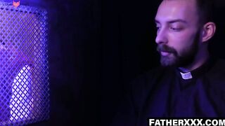 FatherXXX.com - Impurity revealed with confession room rimming passion