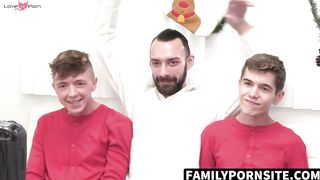 FamilyPornSite.com - Levi Rhodes shoots out cum after a photoshoot prep session