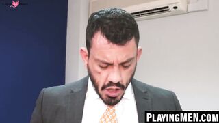 PlayingMen.com - Drew Dixon's massive cock taken by hot Sir Peter in a foursome