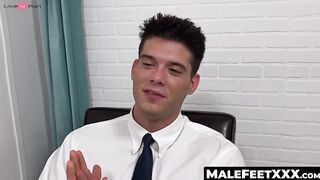 MaleFeetXXX.com - Dominant boss Daddy Texas enjoys perfect feet worship from his fat