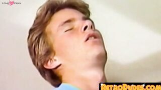 RetroDudes.com - Classic gay porn features handsome males banging in the kitchen