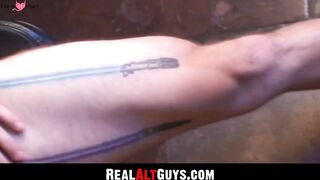 RealAltGuys.com - Handsome Alix flaunts his tattoos during an intense masturbation se