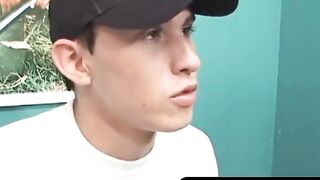 OTBXXX.com - Amateur dick-loving twink pleasures a perverted security guard with his