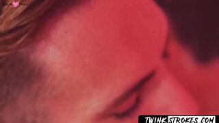TwinkStrokes.com - Twink Justin Cross Sucks fat dick and strokes hard with paint cove