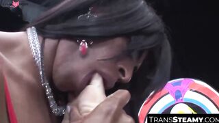 TransSteamy.com - White dude moans in joy as he takes a BBC from a dominant shemale