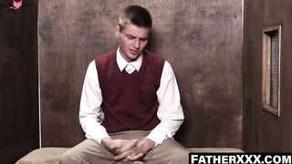 FatherXXX.com - Hot pastor's confession room sinful fucking session