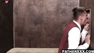 FatherXXX.com - Hot pastor's confession room sinful fucking session