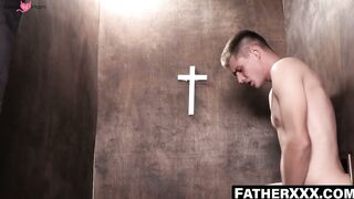 FatherXXX.com - Hot pastor's confession room sinful fucking session