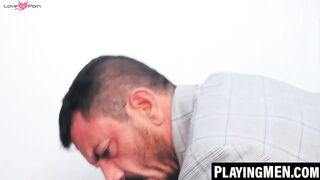 PlayingMen.com - Leo Rosso fucks Joe Gillis's hairy ass on the exam bed