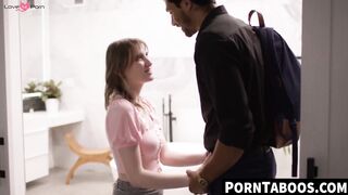 PornTaboos.com - Petite Melody Marks's spitroast by her boyfriend and hung stud