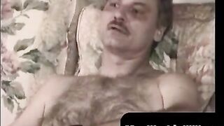 MenWorkinXXX.com - Crazy old bastard enjoys stroking his hairy cock solo