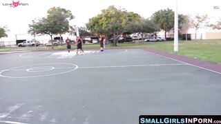 SmallGirlsInPorn.com - Slutty petite Chloe Foster fucked after playing ball