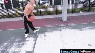 SmallGirlsInPorn.com - Slutty petite Chloe Foster fucked after playing ball