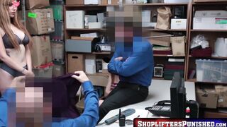 ShopliftersPunished.com - Gorgeous redhead Lauren Phillips in hot foursome with horny