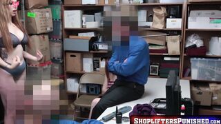 ShopliftersPunished.com - Gorgeous redhead Lauren Phillips in hot foursome with horny