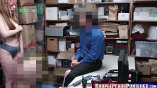 ShopliftersPunished.com - Gorgeous redhead Lauren Phillips in hot foursome with horny