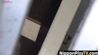 NipponPissTV.com - Japanese babe filmed peeing with voyeur cam in public bathroom