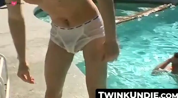 TwinkUndie.com - Homos' undies-on mutual jerk off and intense cum blast