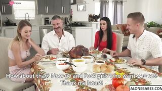 jamie michelle kyler quinn step family filled with multiple creampies on thanksgiving