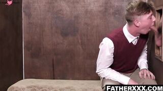 FatherXXX.com - Cumming confession with father kept secret and hot