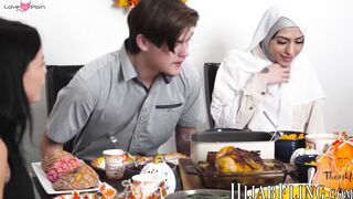 Arab babe Audrey Royal is having her first Thanksgiving so she gets my cock as well