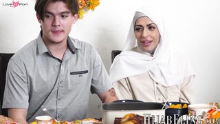 Arab babe Audrey Royal is having her first Thanksgiving so she gets my cock as well