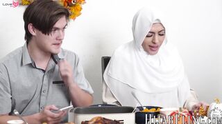 Arab babe Audrey Royal is having her first Thanksgiving so she gets my cock as well