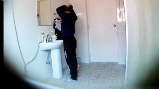 Korean Stepdaughter soaping in bathroom (hidden cam)
