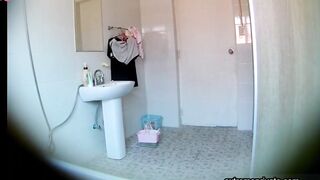 Korean Stepdaughter soaping in bathroom (hidden cam)
