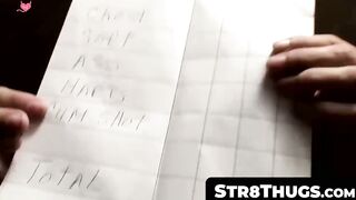 Str8Thugs.com - Straight inked dudes' competitive dick show and jerk off cum-fest