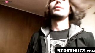 Str8Thugs.com - Straight inked dudes' competitive dick show and jerk off cum-fest