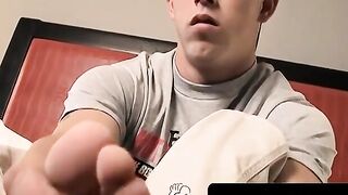 ToesXXX.com - Emo twink's foot sniffing and solo masturbation