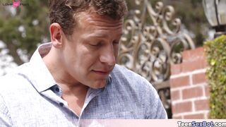 Extra small Lily Ford fucked by stepdad