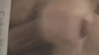 Twink Kaylo Riley masturbates after a seductive shower scene