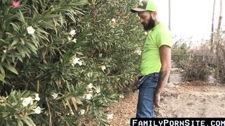 FamilyPornSite.com - Inked stud's raw fuck and creampie for stepson's pleasure