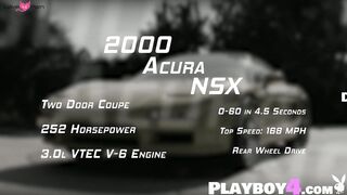 Sexy big tits MILFs washed Acura NSX