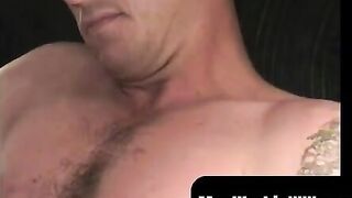 MenWorkinXXX.com - Ugly soldier has solo fun with his fat hairy prick