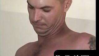 MenWorkinXXX.com - Ugly soldier has solo fun with his fat hairy prick