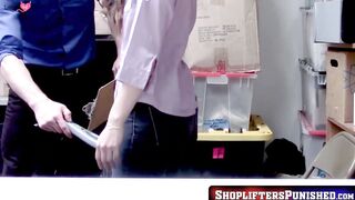 ShopliftersPunished.com - Sneaky little shoplifter caught and fucked roughly by a hor