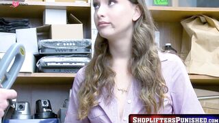ShopliftersPunished.com - Sneaky little shoplifter caught and fucked roughly by a hor
