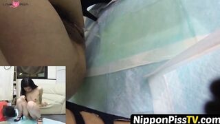 NipponPissTV.com - Japanese babes recorded pissing with hidden cam in public toilet