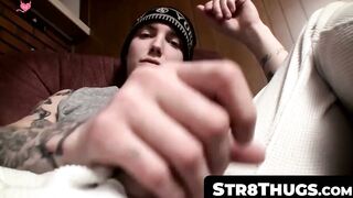 Str8Thugs.com - Straight guy's mouth-filling cum shot session after an intense jerk o