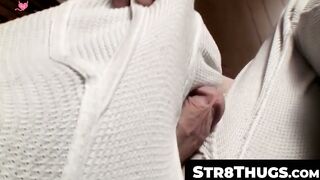 Str8Thugs.com - Straight guy's mouth-filling cum shot session after an intense jerk o