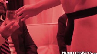 Cole Blue's big cock ride during a suit and surrender auction with hot bidders