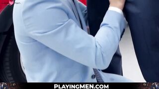 PlayingMen.com - Classy men fuck outside during snow season with deep and hard stroke