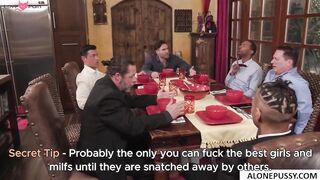penelope woods dicked down at the dinner party_1